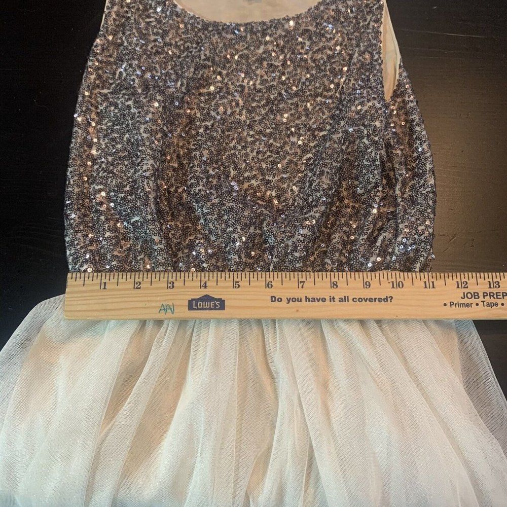 H&M Divided Sequins Tulle Fit Flare Skater Dress Party Wedding Cocktail Size 4 - Picture 8 of 12